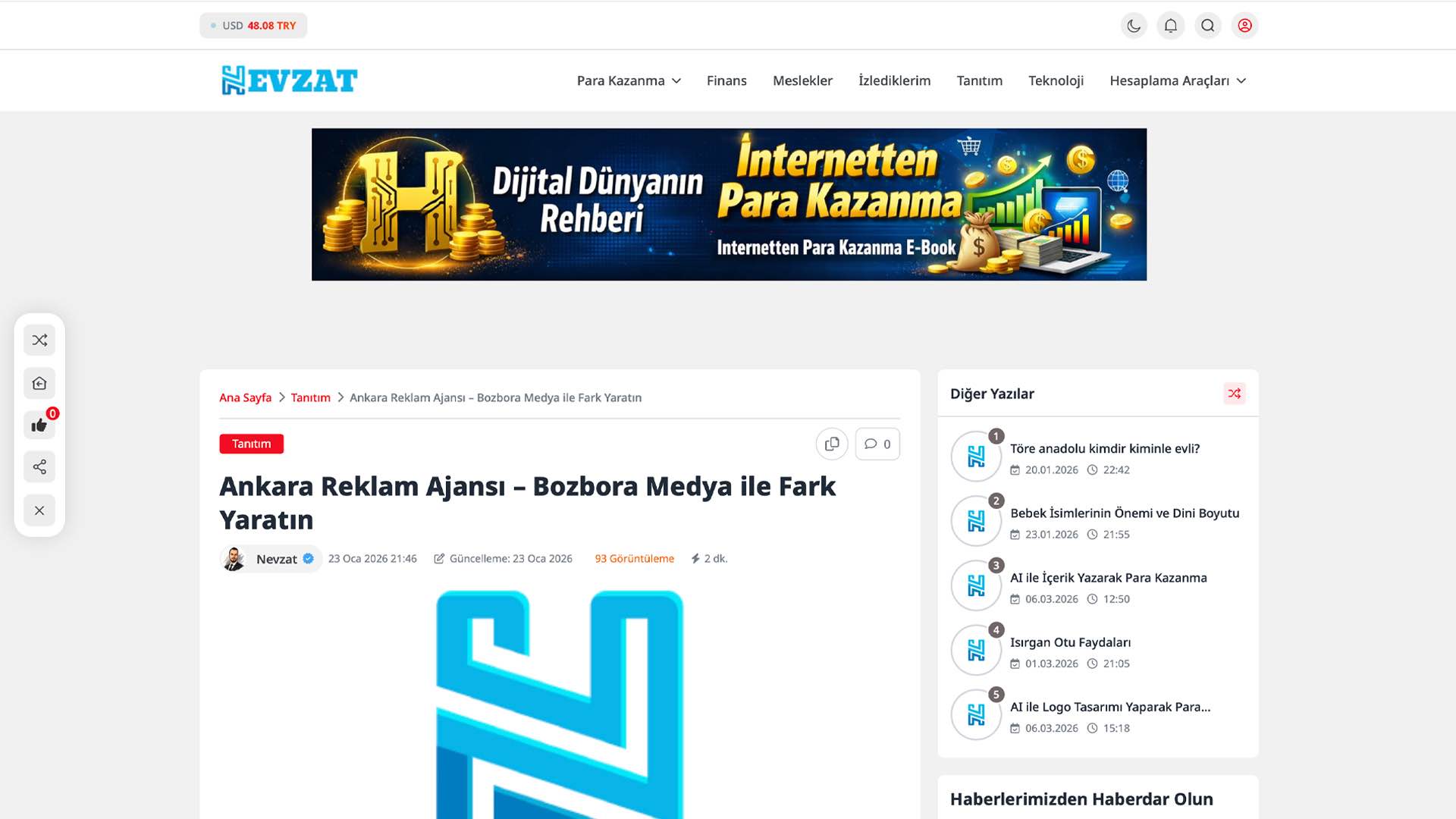 Nevzat Han - Bozbora Medya Basın Haberi