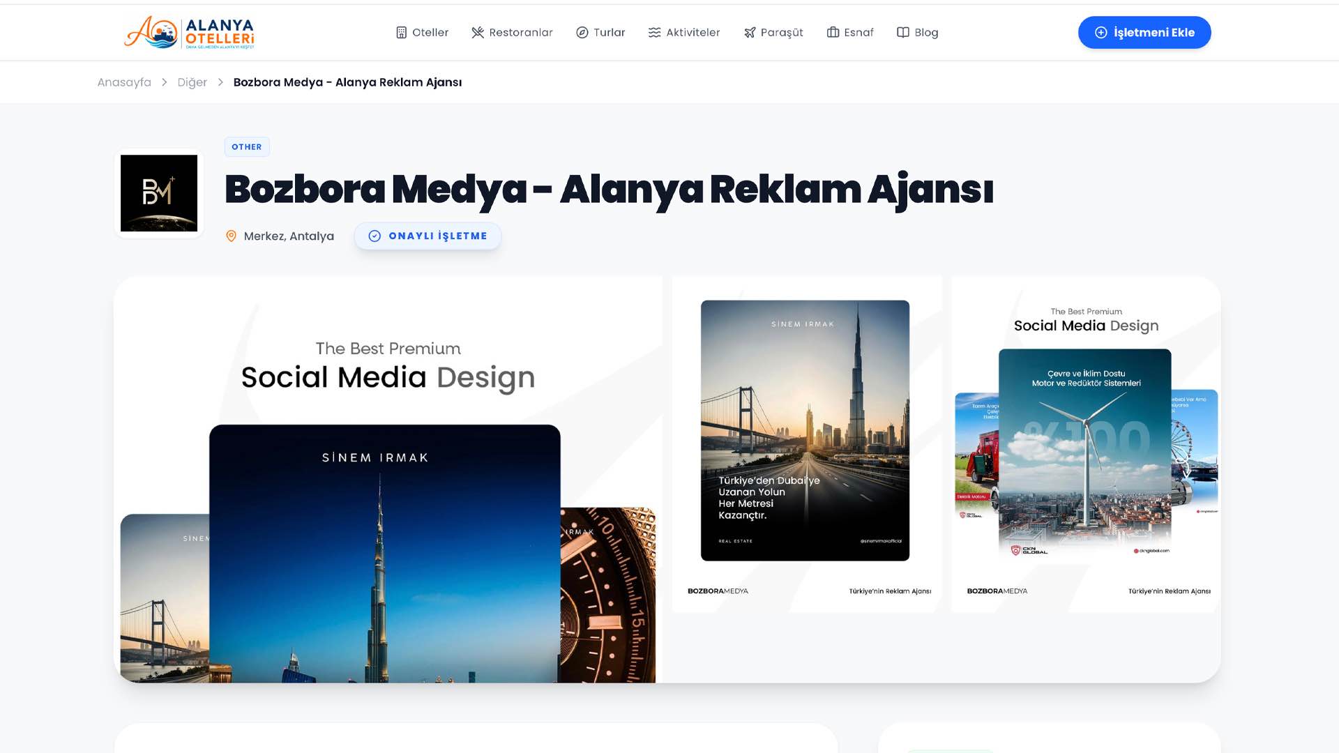 Alanya Otelleri - Bozbora Medya Basın Haberi
