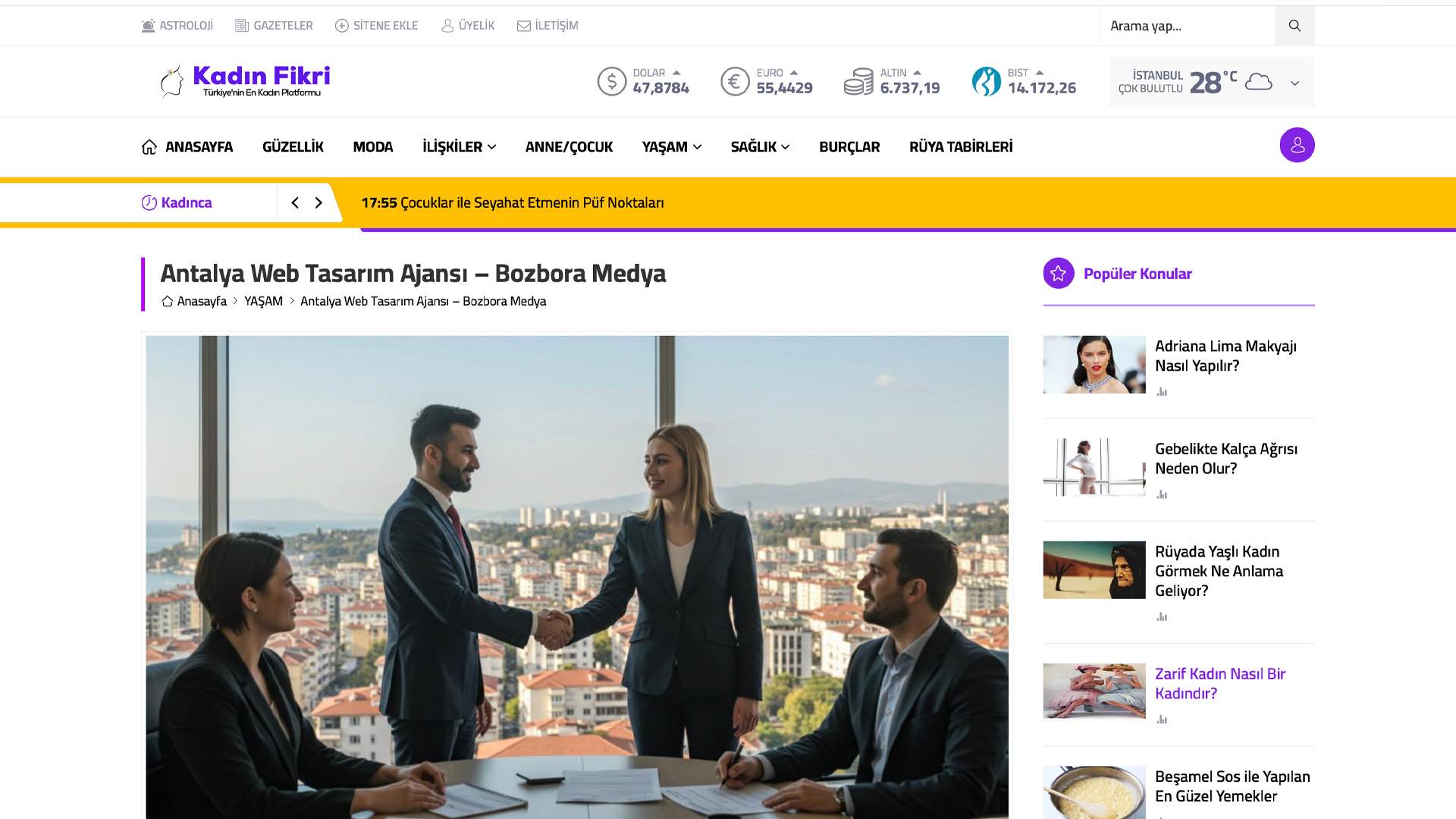Kadın Fikri - Bozbora Medya Basın Haberi