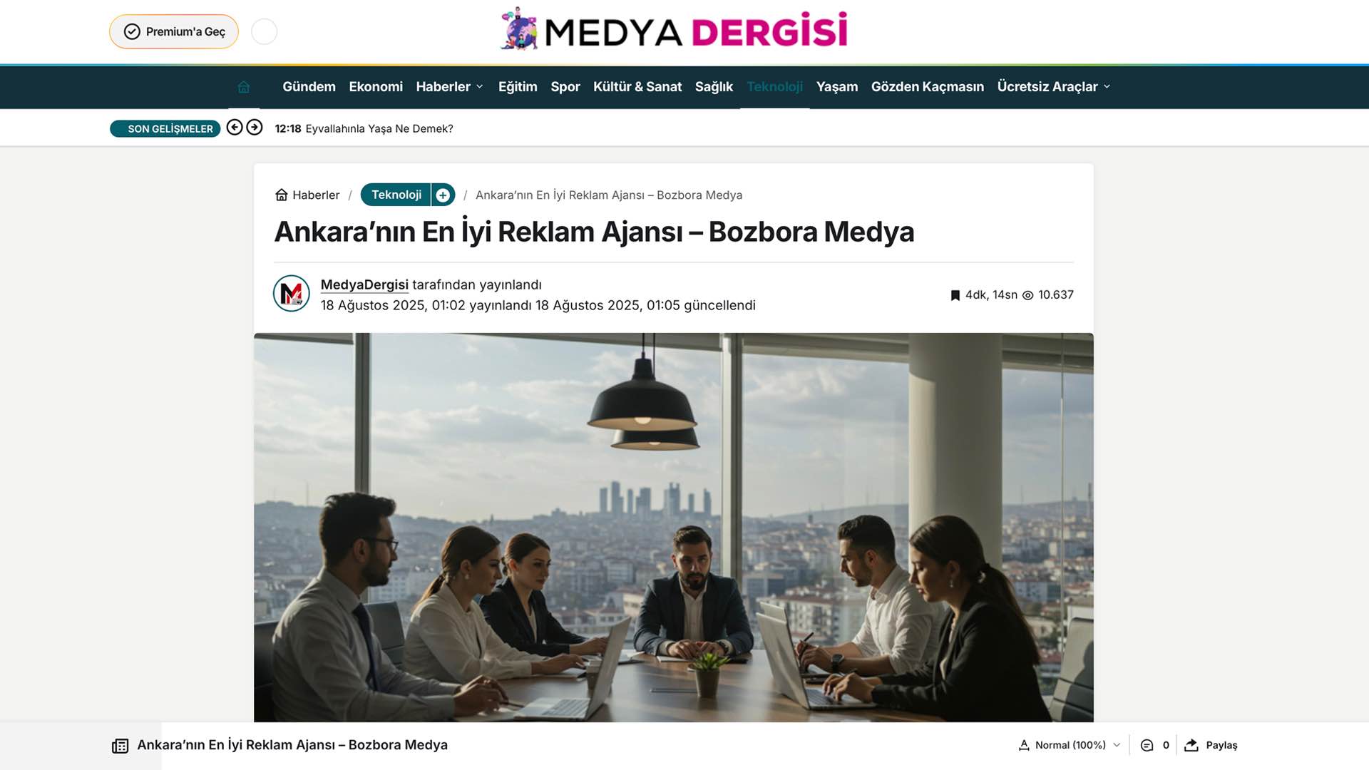 Medya Dergisi - Bozbora Medya Basın Haberi