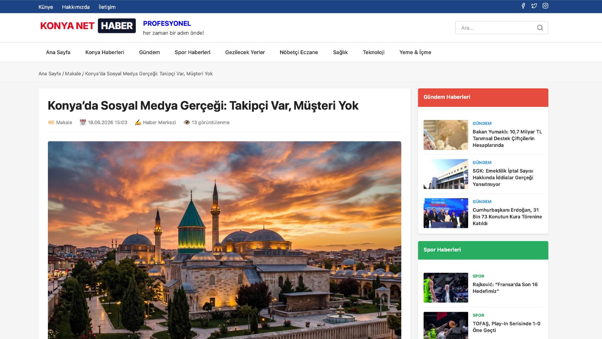 Konya Net - Bozbora Medya Basın Haberi