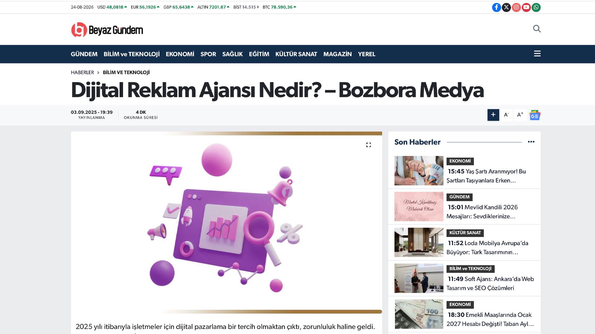 Beyaz Gündem - Bozbora Medya Basın Haberi